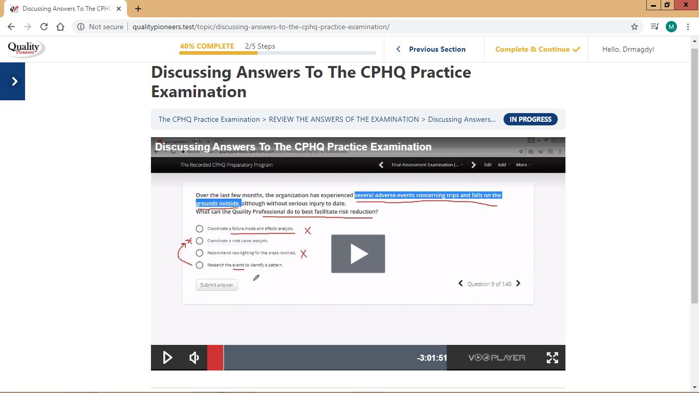 CPHQ Exam